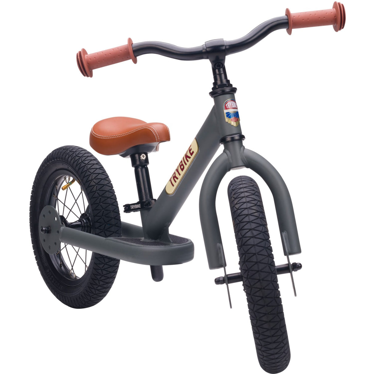 Trybike in steel, 2 wheels, Antracite Grey