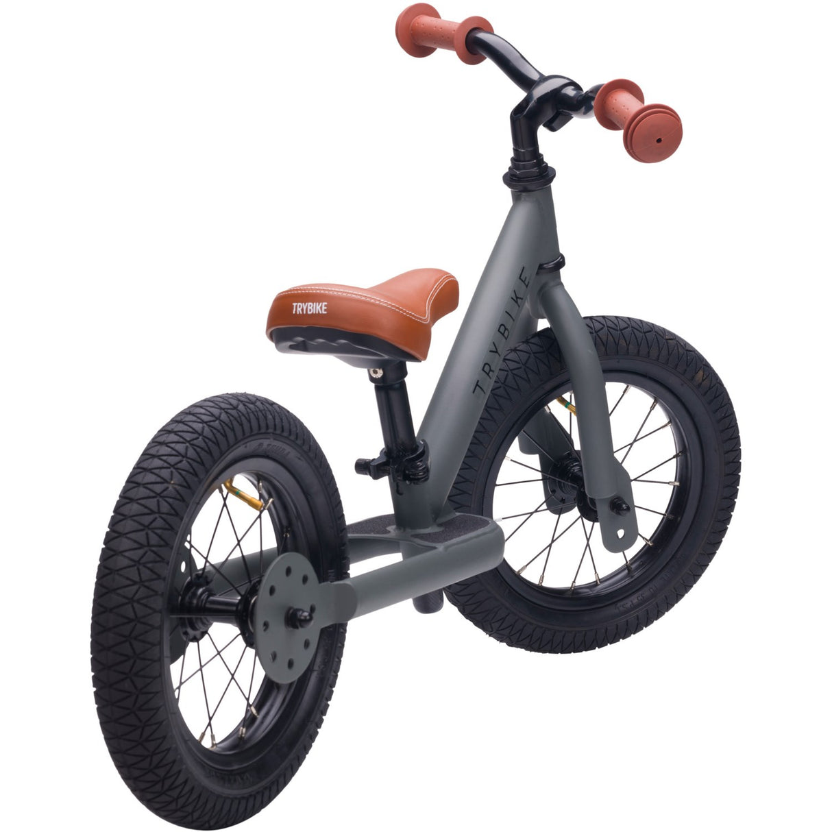 Trybike in steel, 2 wheels, Antracite Grey