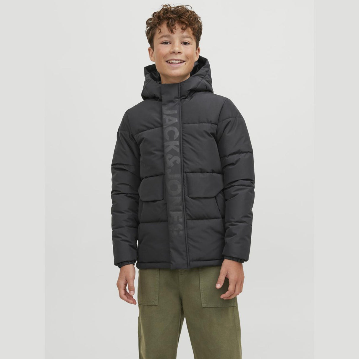 Jack & Jones Junior Black Cospeed Puffer Jacket