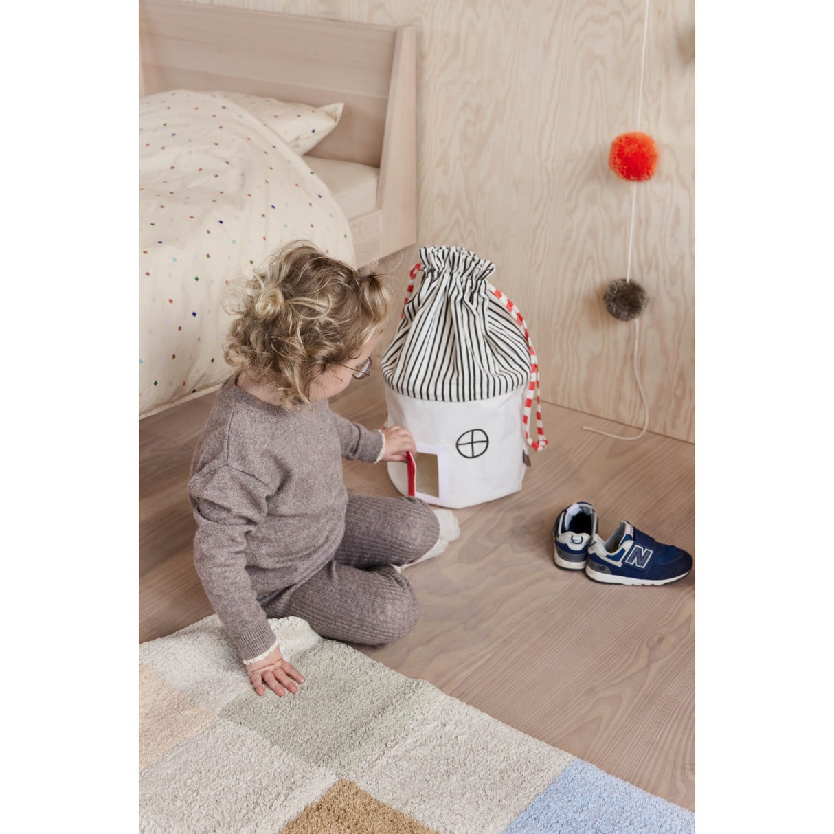 OYOY Cherry Red Koya Storage Basket