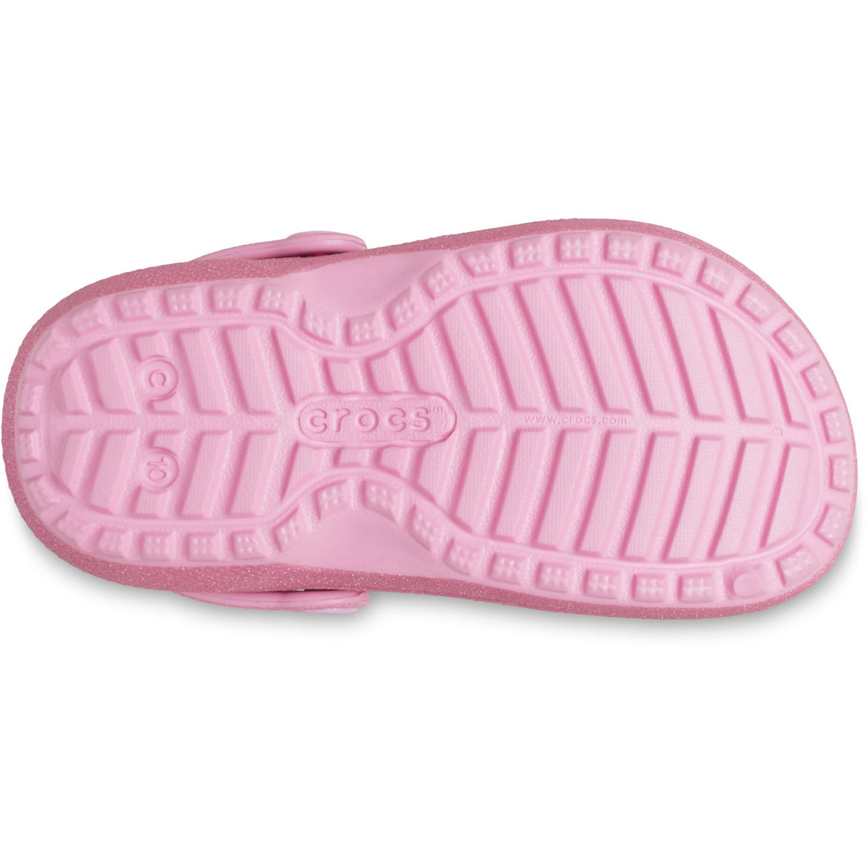 Crocs Pink Tweed Classic Lined Glitter Clog