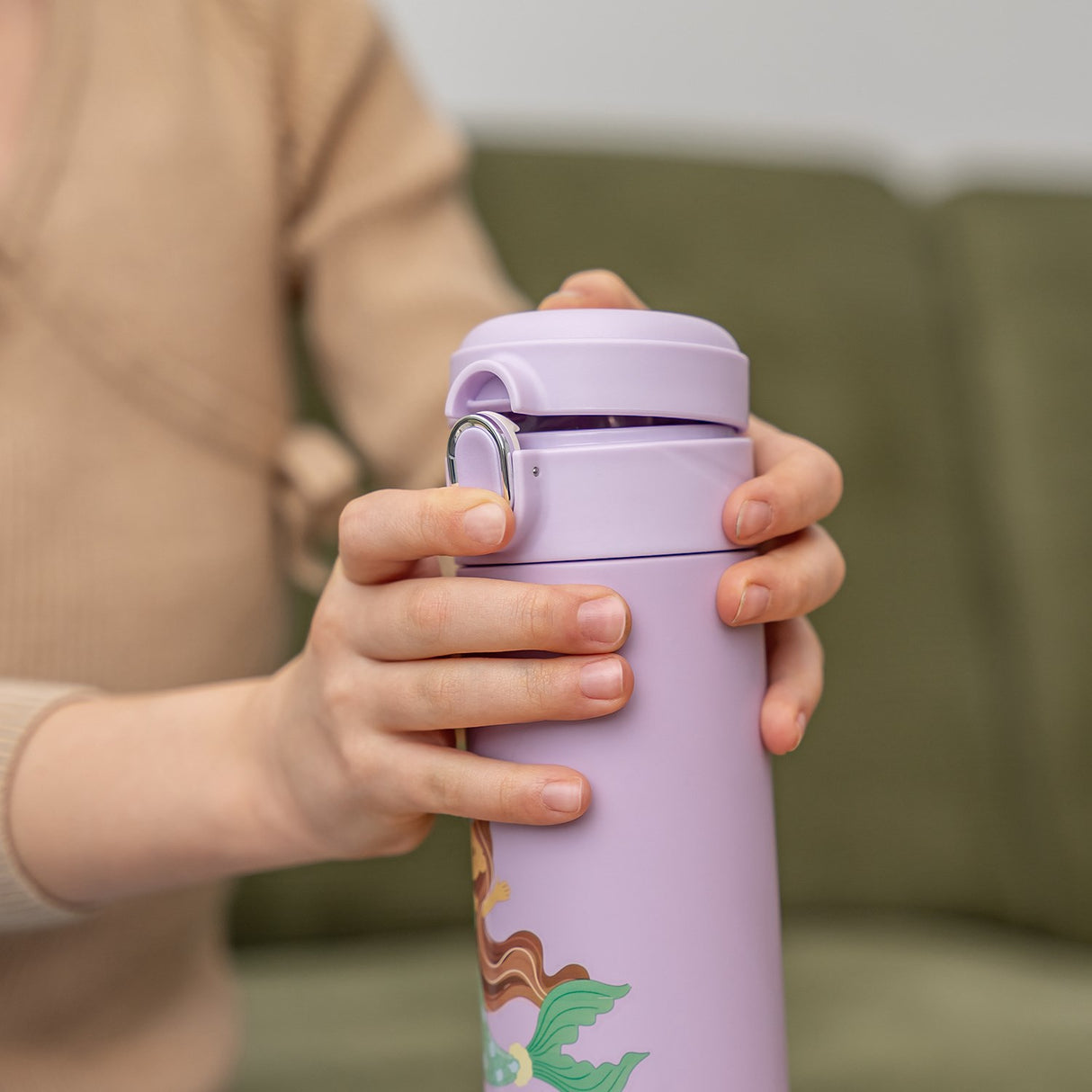 REER Drinking bottle with straw - Purple