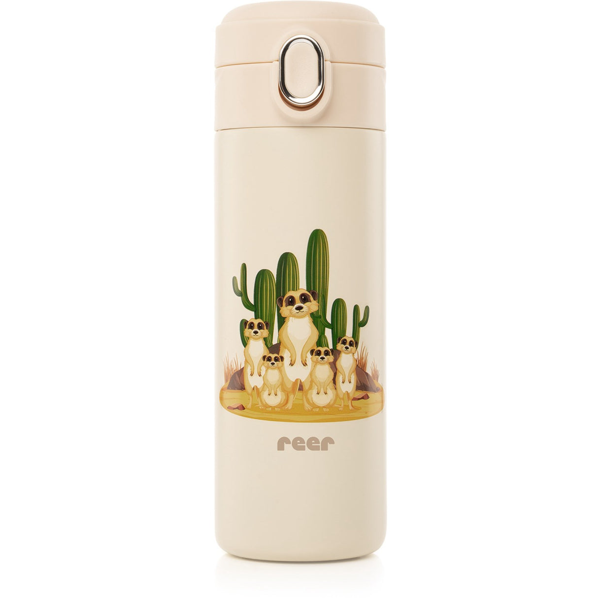 REER Drinking bottle with straw - Creme