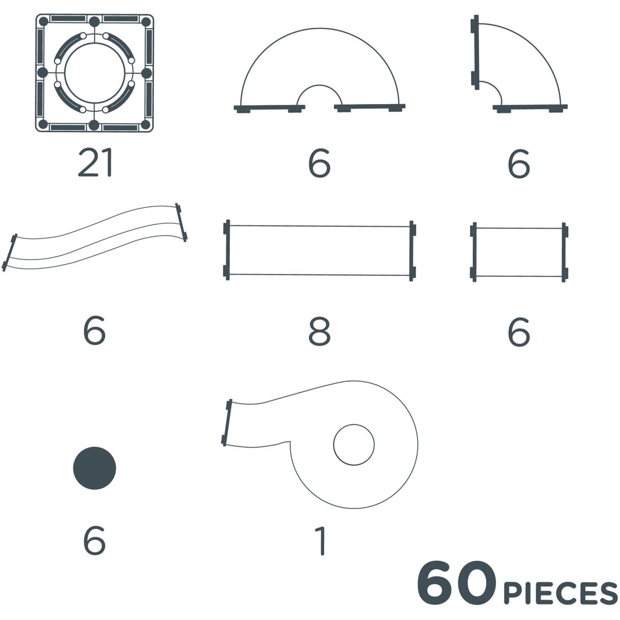 Cleverclixx Intense Ball Run Compact Pack Intense 60 pieces