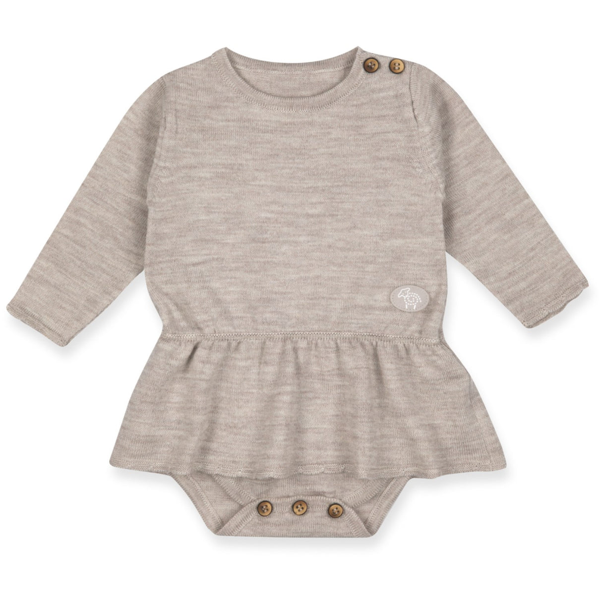 Lillelam Light Beige Romper Dress Baby Nature