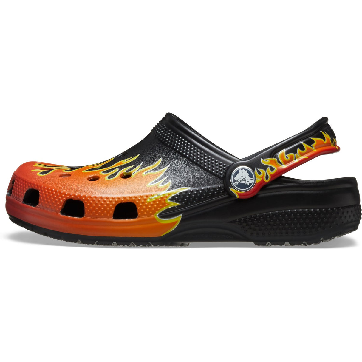 Crocs Black/Multi Classic Flames Clog