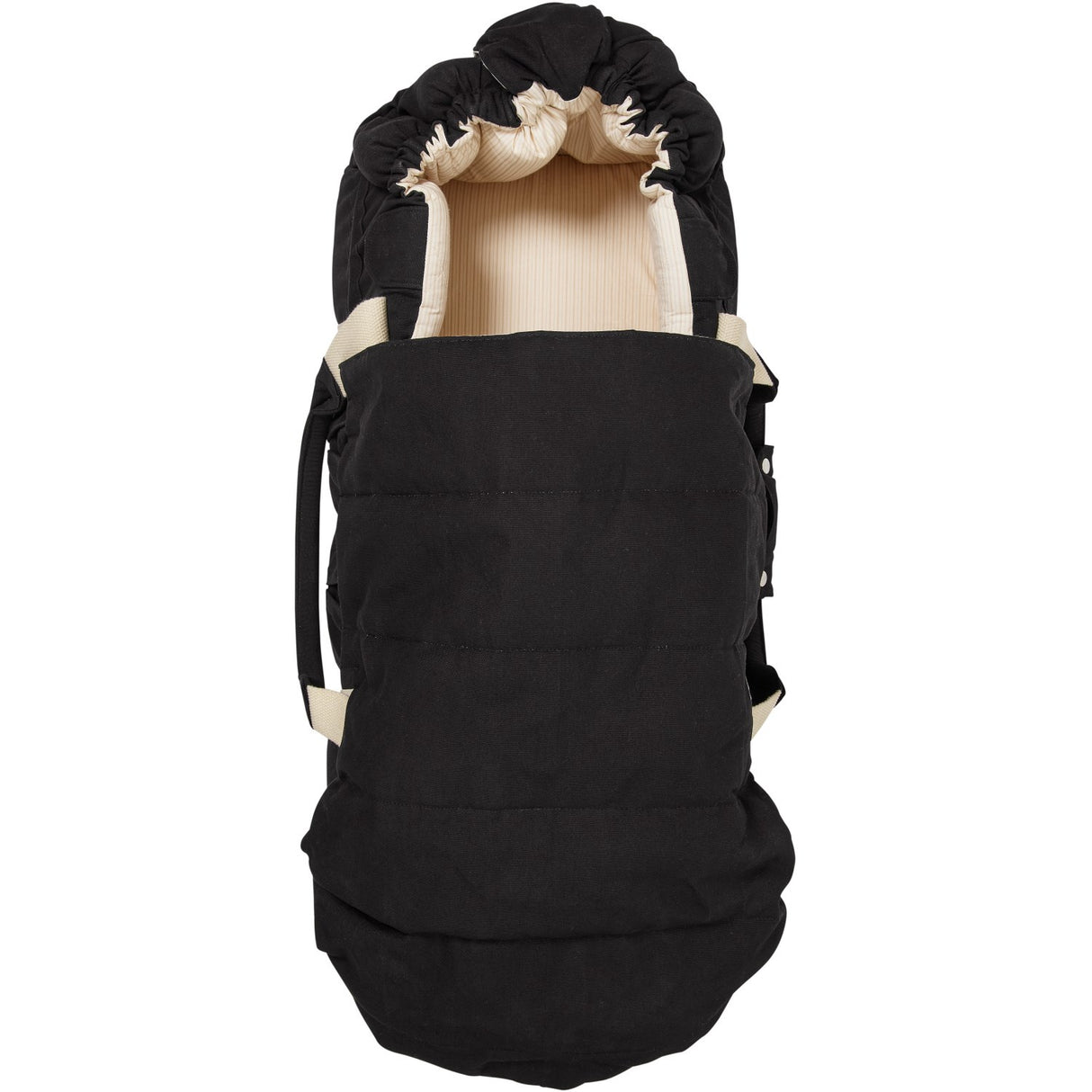 COPENHAGEN COLORS Black With Cream Solid Stripe Organic Multifunctional Babylift Vol. 2