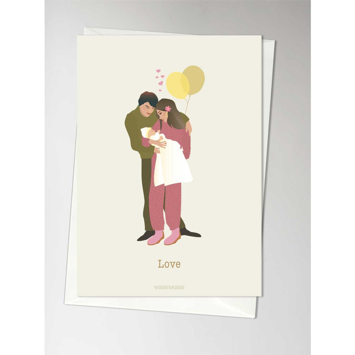 ViSSEVASSE LOVE new baby - Greeting Card