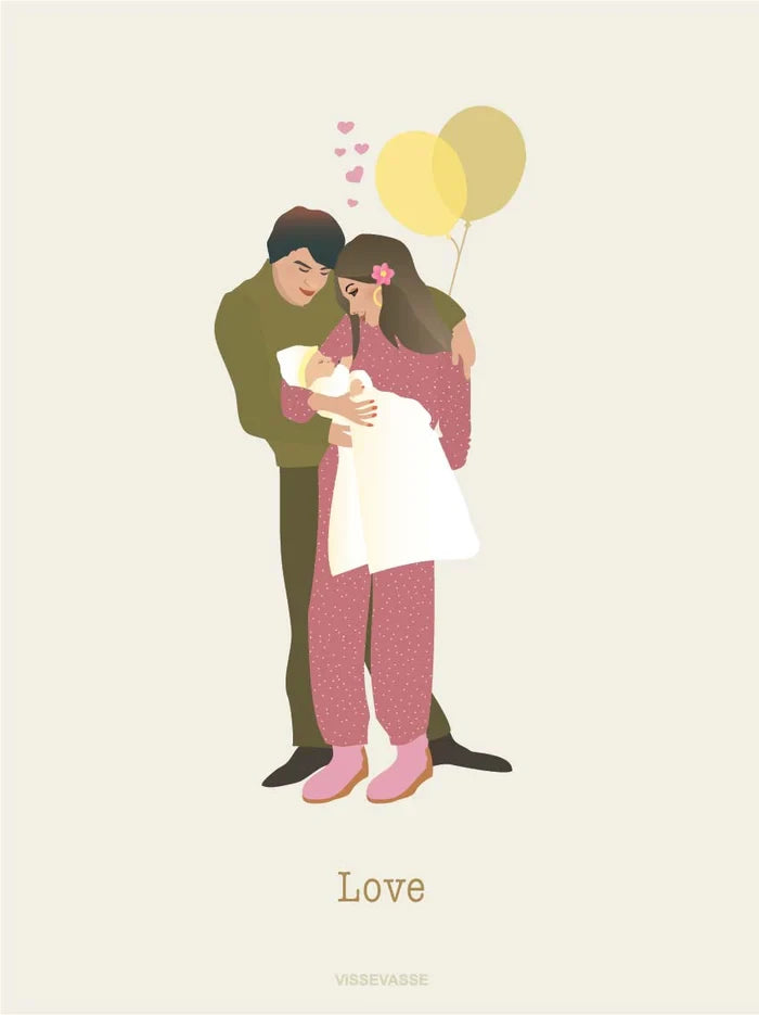 ViSSEVASSE LOVE new baby - Greeting Card