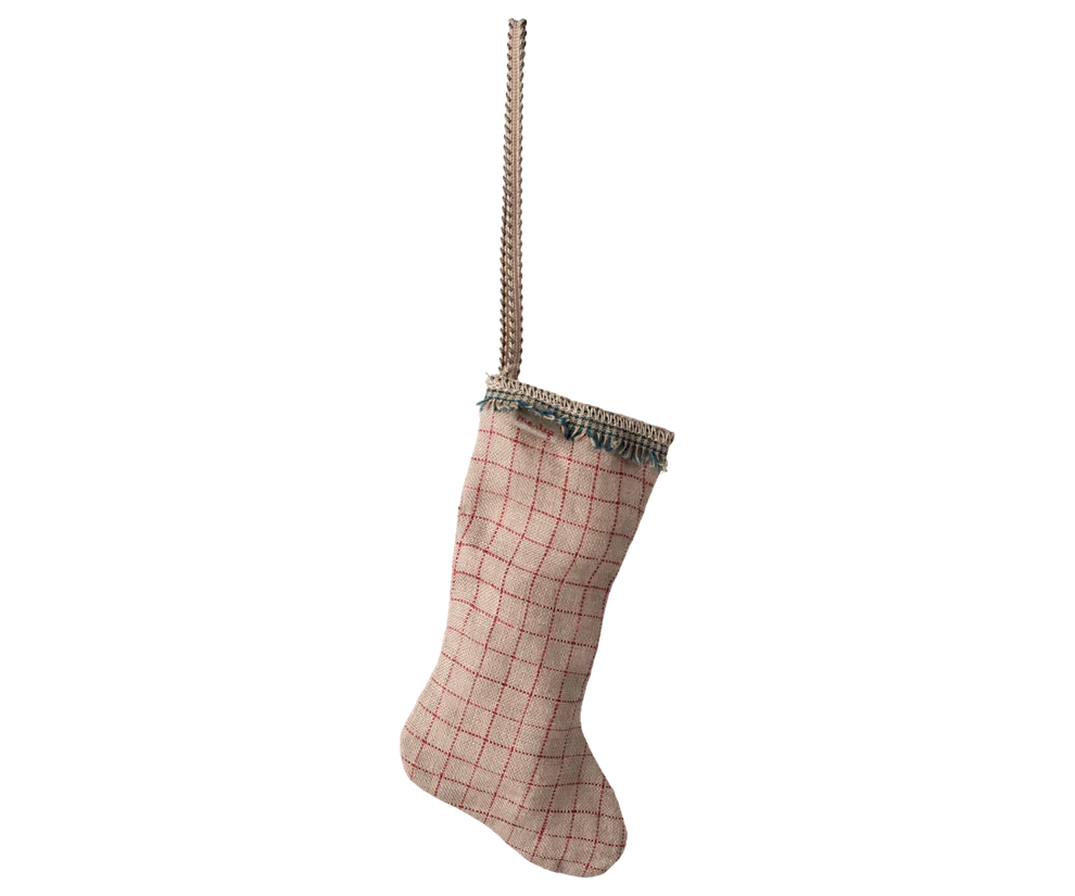 Maileg Stocking ornament, Checker - Sand
