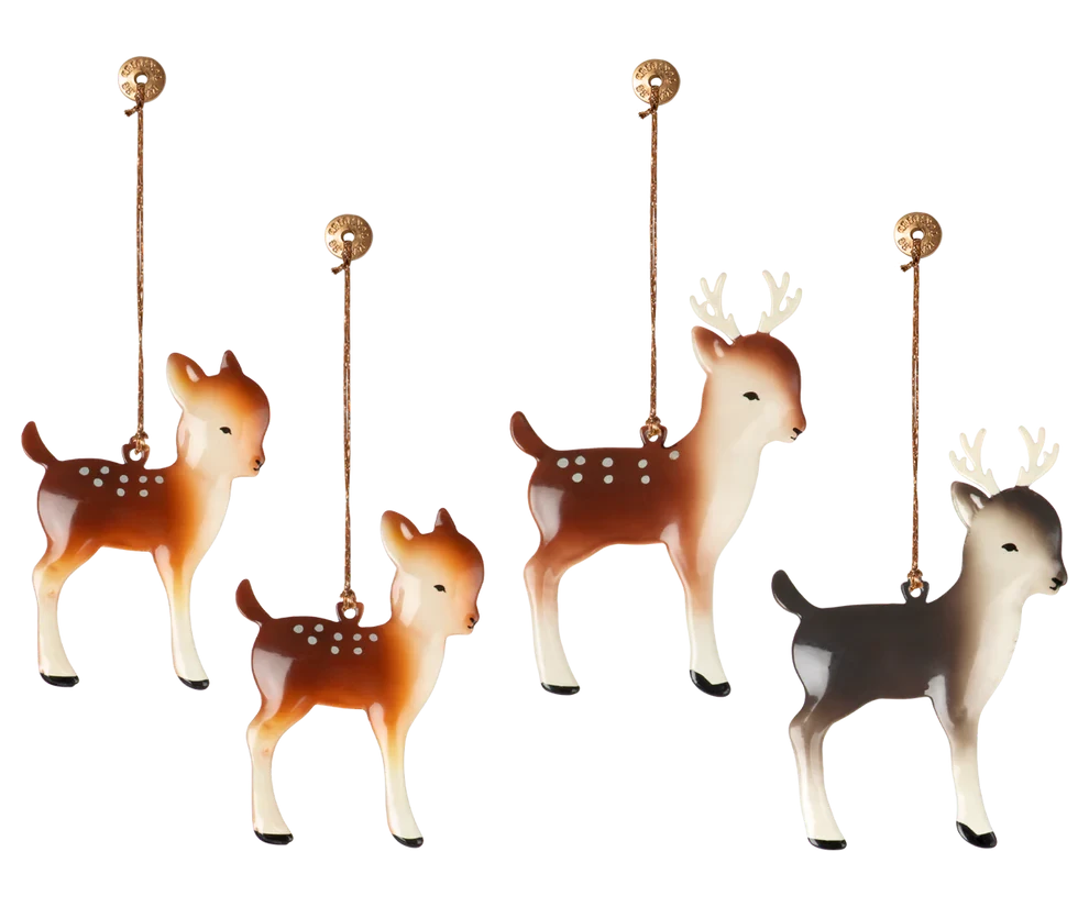 Maileg Reindeer family, Metal ornaments