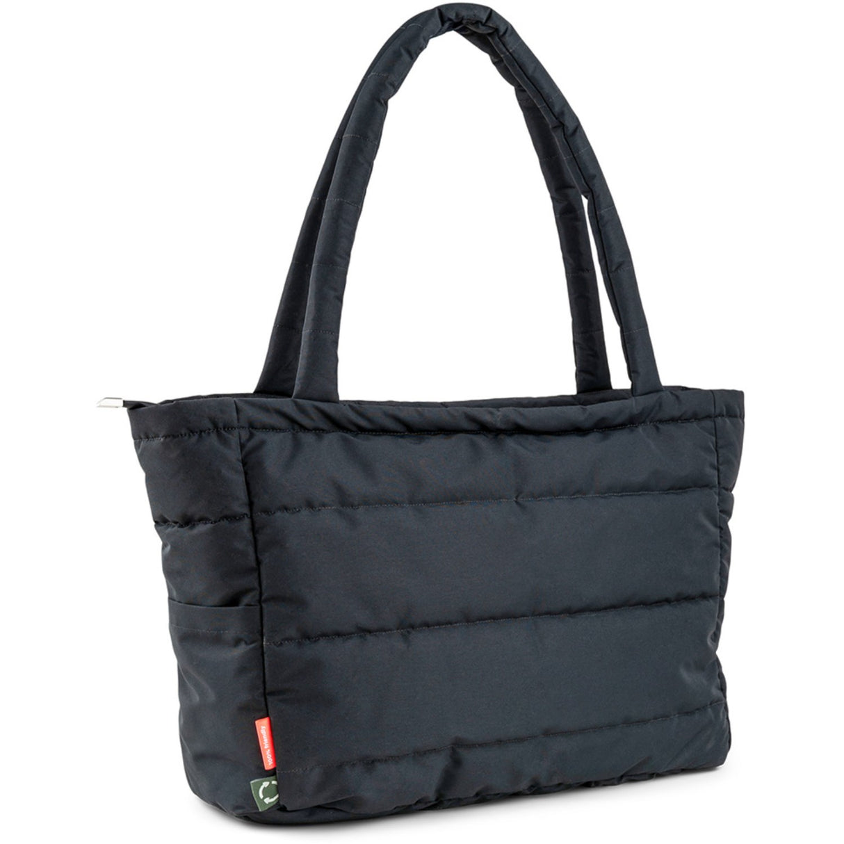 DonebyDeer Black Quilted Puzzle Tote Bag