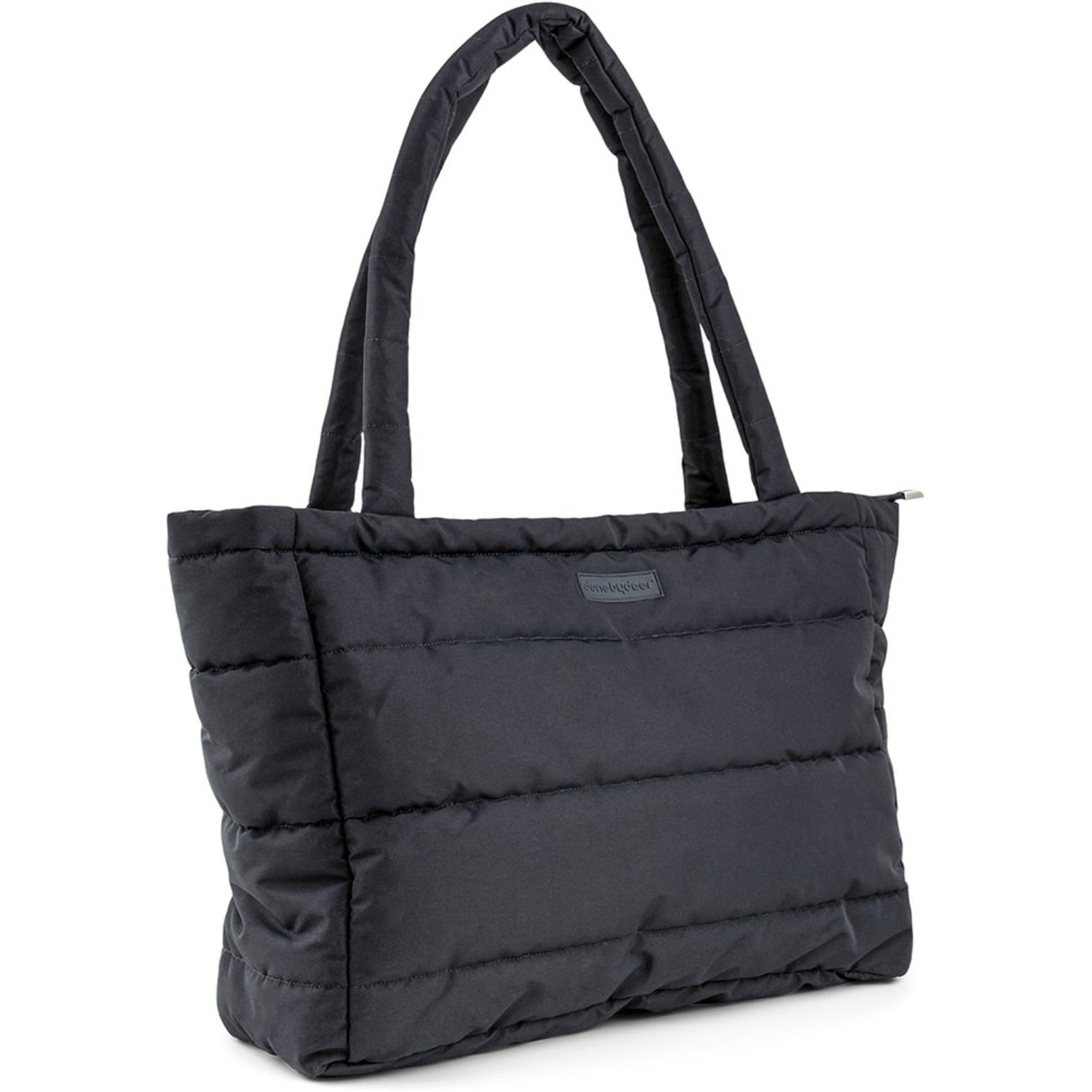 DonebyDeer Black Quilted Puzzle Tote Bag