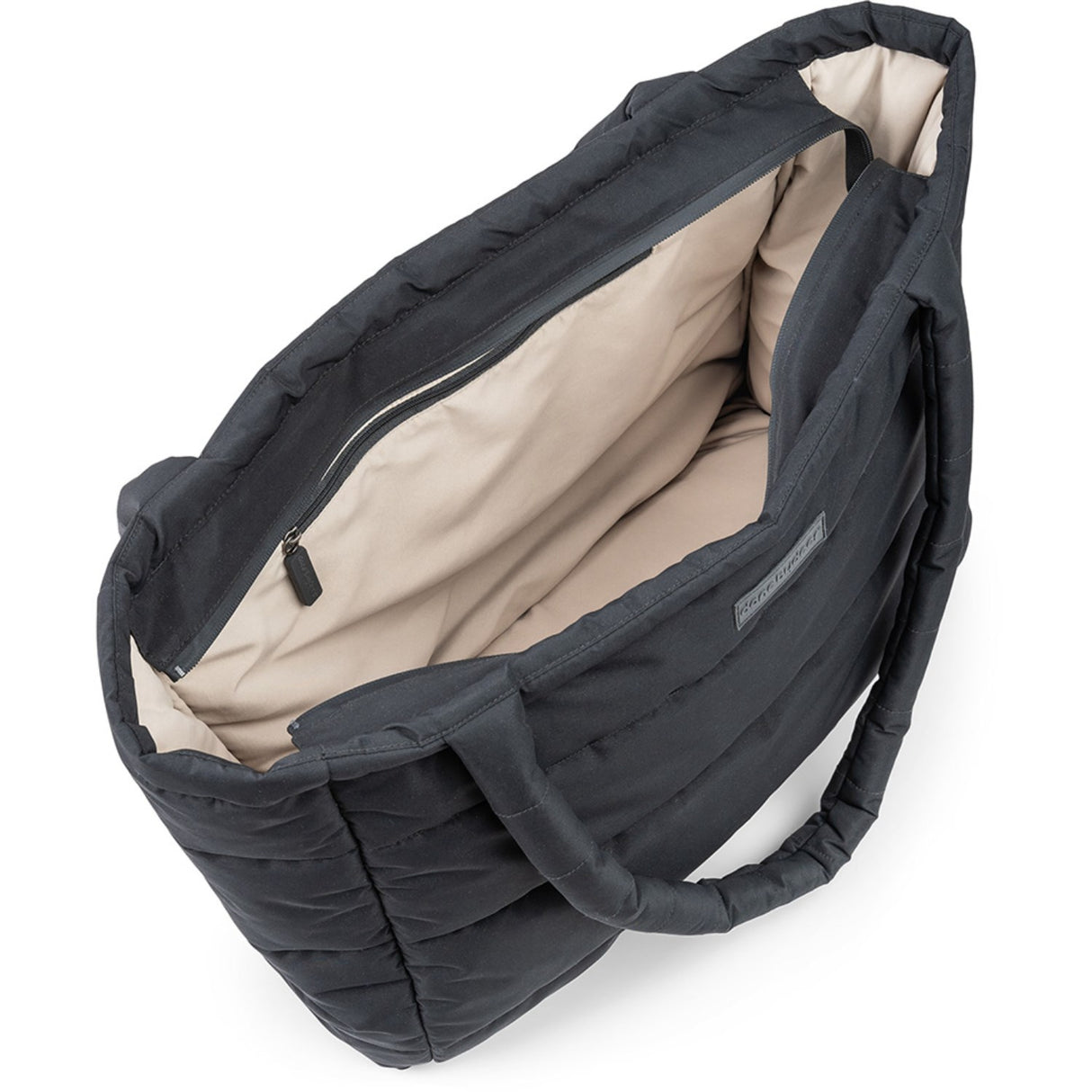 DonebyDeer Black Quilted Puzzle Tote Bag