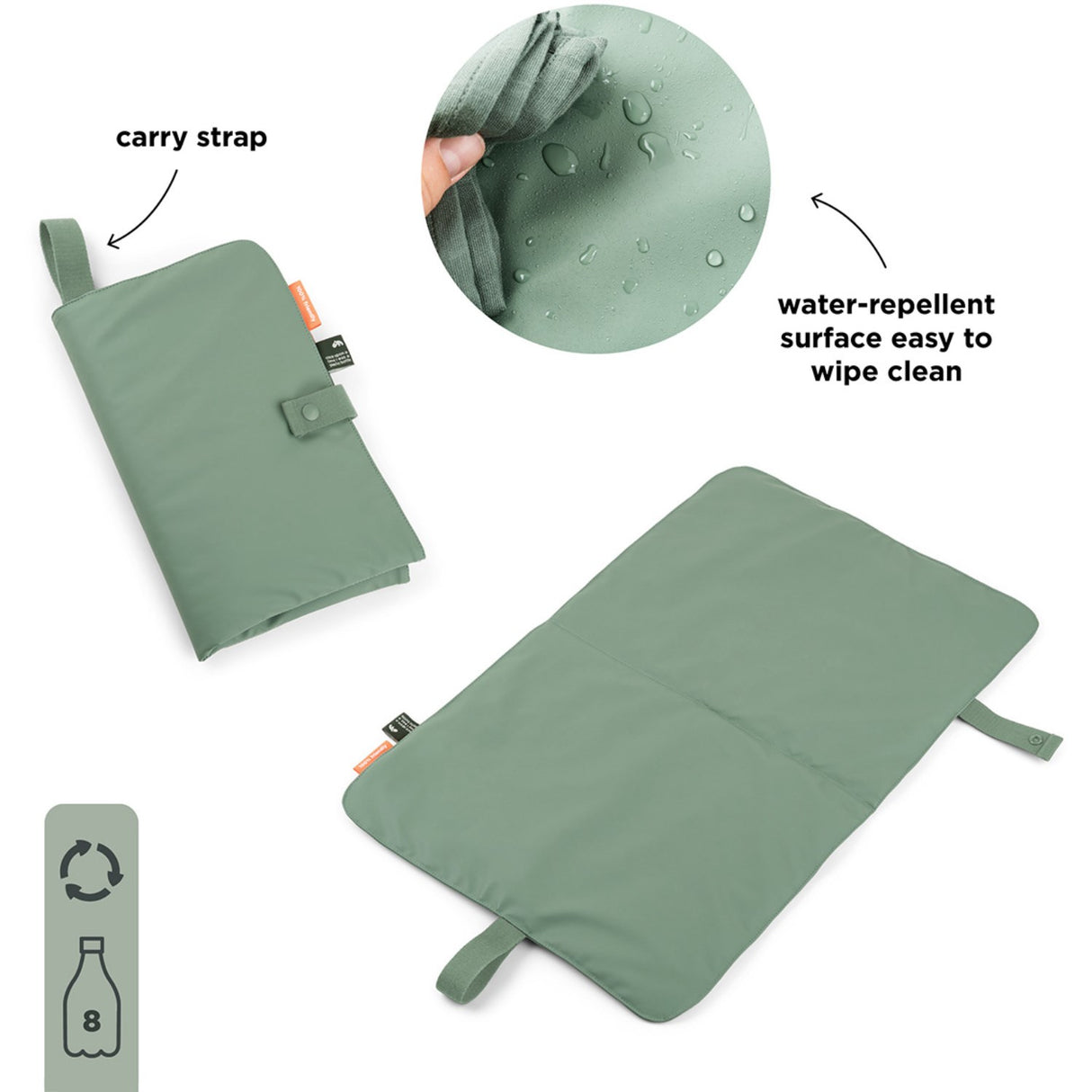 DonebyDeer Green Foldable Changing Mat