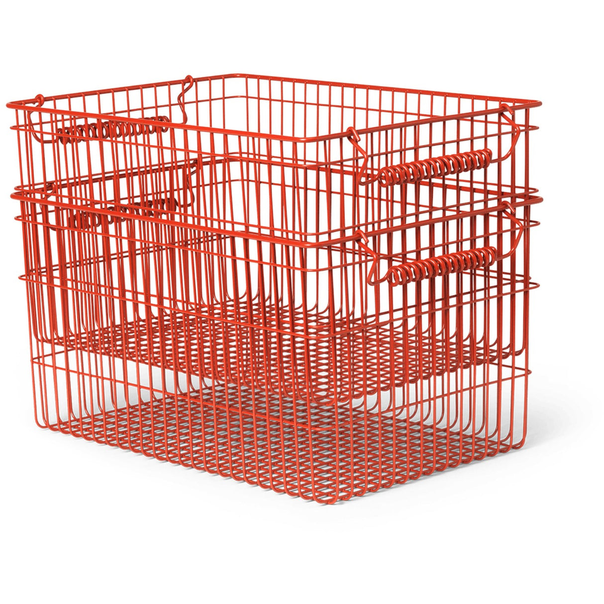 Ferm Living Poppy Red Cala Stackable Baskets 2-pack