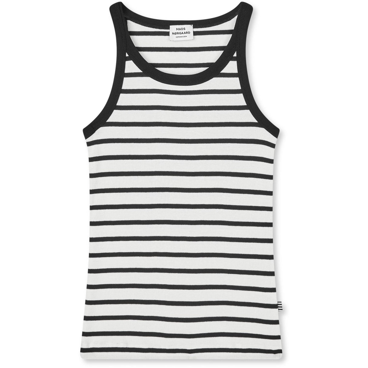 Mads Nørgaard Vanilla Ice/Black 2x2 Cotton Stripe Carinila Top