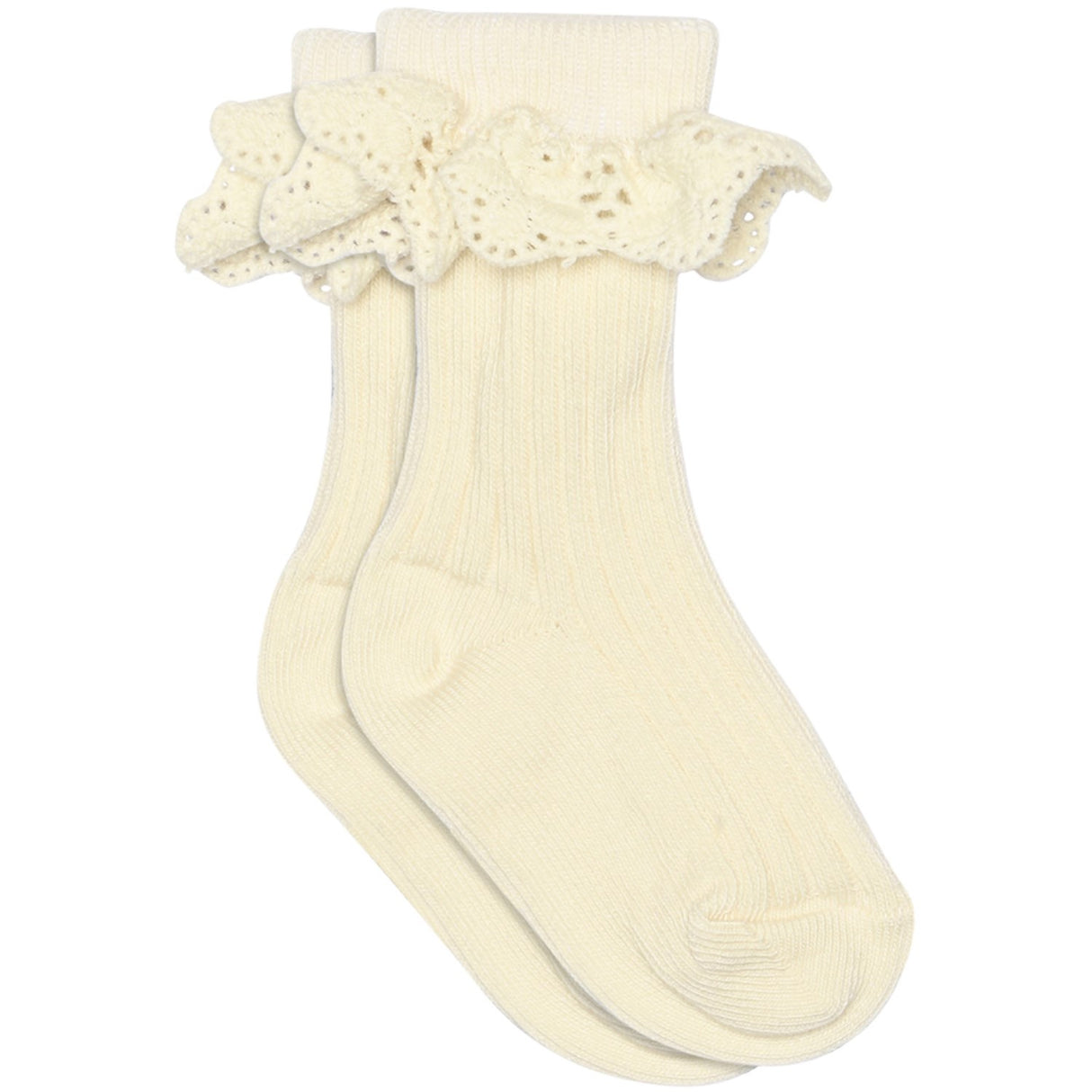 Mp Danmark Cream Lisa socks - lace