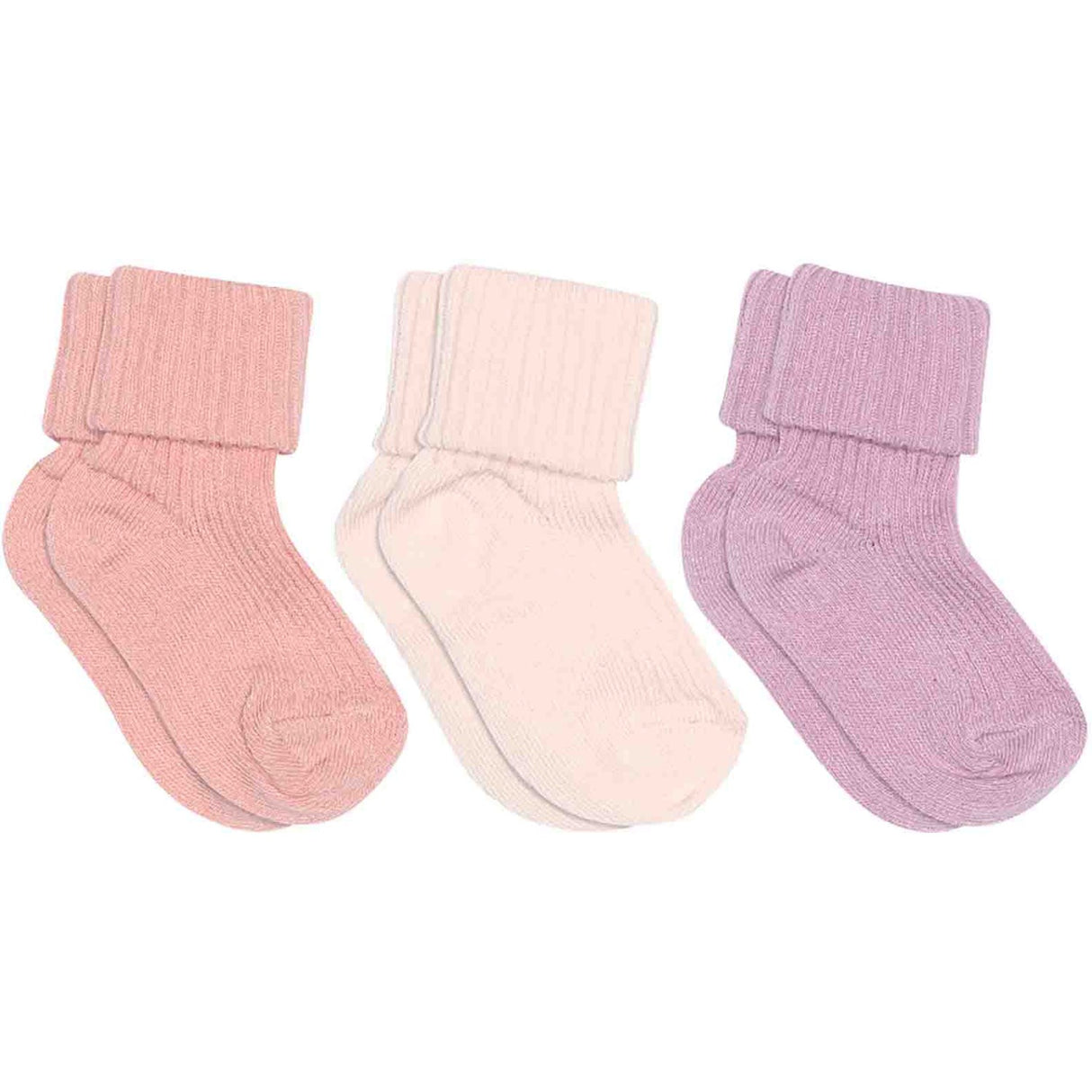 Mp Danmark Cherry Blossom Cotton rib baby socks - 3-pack