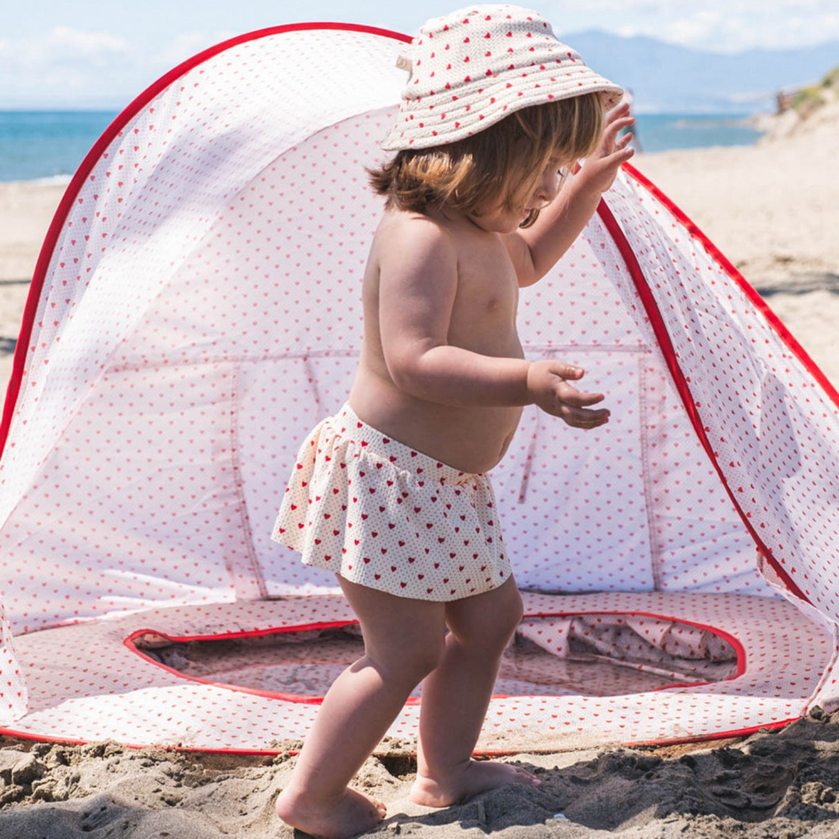 That's Mine Lots Of Love Red Sol Swim Hat