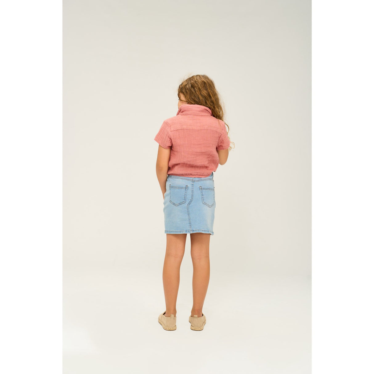 The New Light Blue Denim Oda Denim Skirt