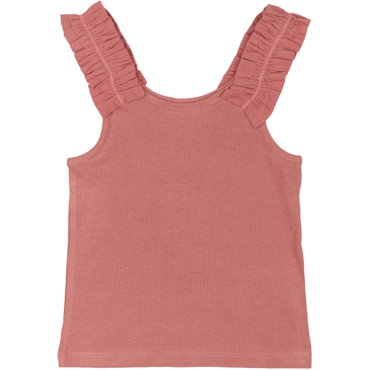 The New Old Rose Lotus Rib Frill Top