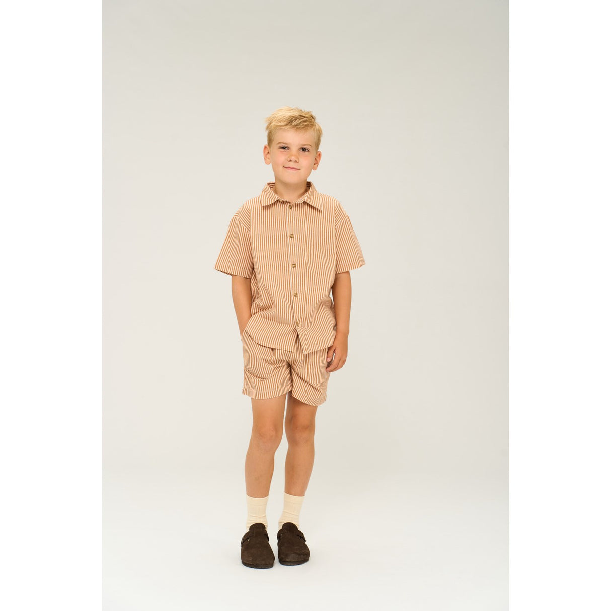 The New Indian Tan Striped Ollie Shirt