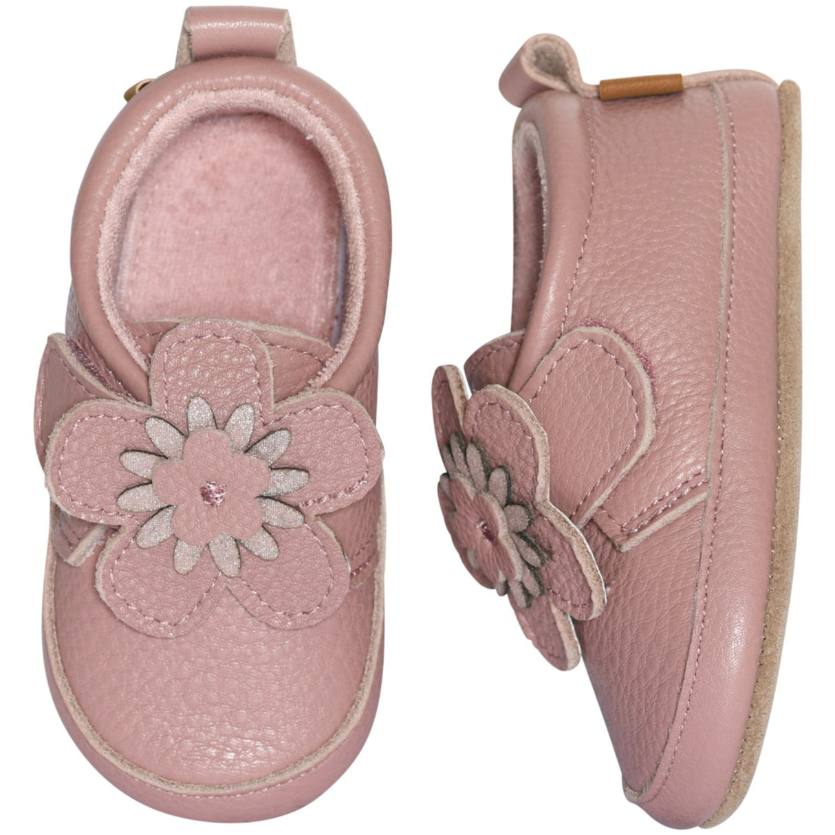 MELTON Ash Rose Daisy leather slippers