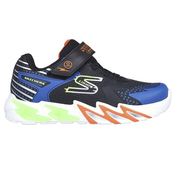 Skechers Flex Glow Bolt Sneakers Black Blue 5