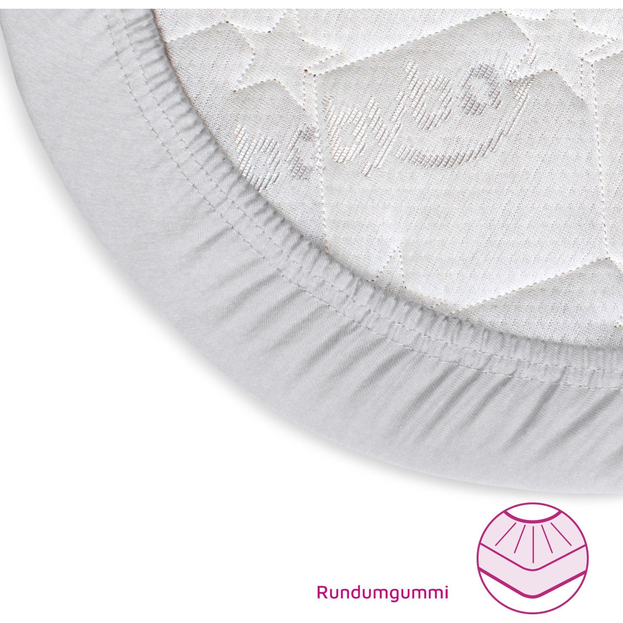 babybay® Soft Grey Jersey Cover Deluxe Sheet 2-Pack Maxi, Midi, Boxspring, Comfort And Comfort Plus