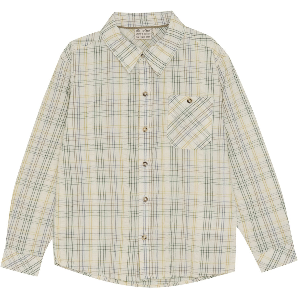 Minymo Marshmallow White Shirt Check