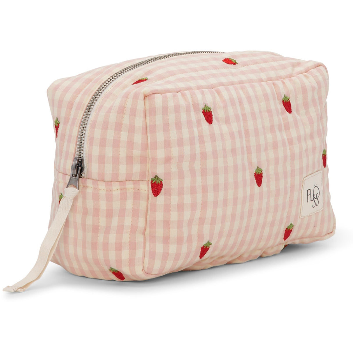 Flöss Pink Berry Gingham Dolly Small Toiletry Bag