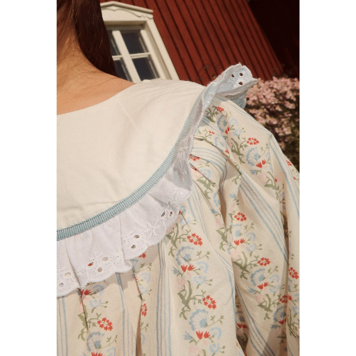 Flöss Soft white/Bright blue Abigail Dress