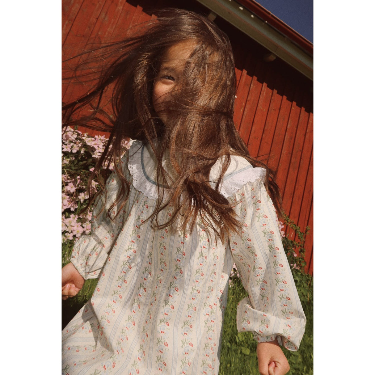 Flöss Soft white/Bright blue Abigail Dress