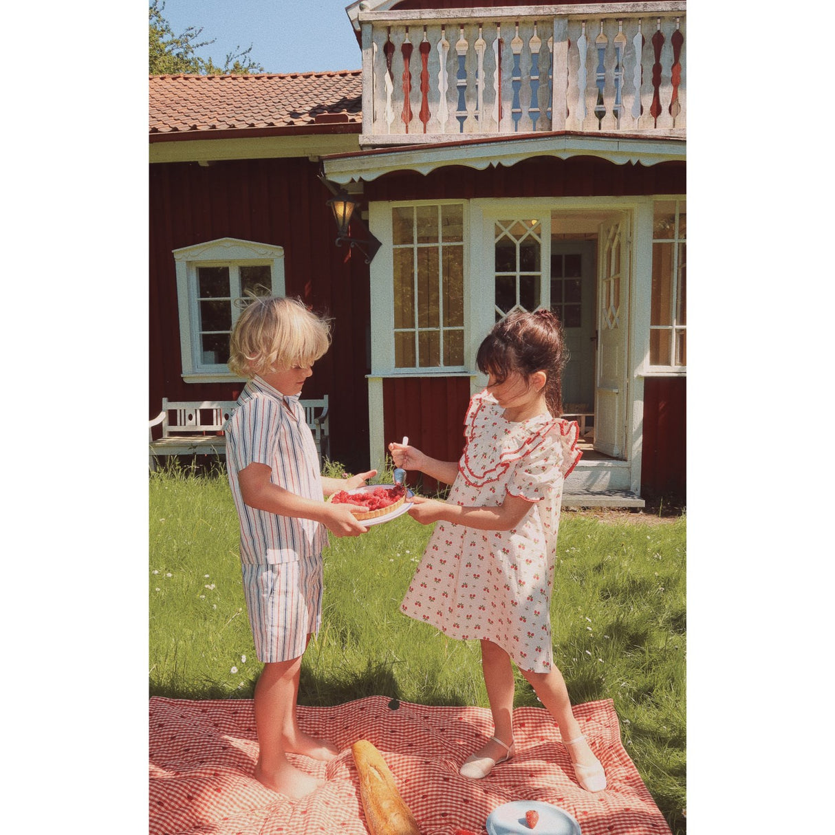 Flöss Red/Blue stripes Miles Shorts