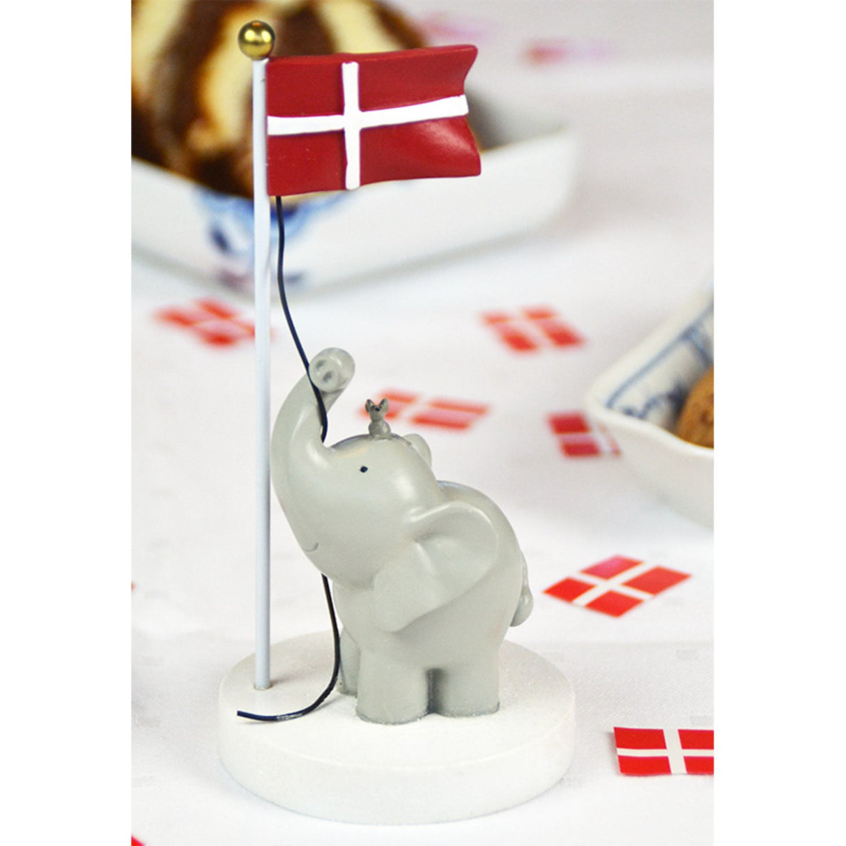 Kids by Friis Table Flag with Elephant and Mouse 13 cm