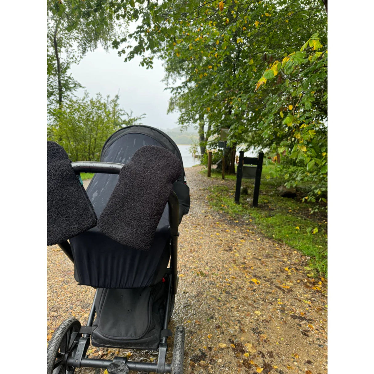 KongWalther Black Teddy Østerbro Stroller Gloves