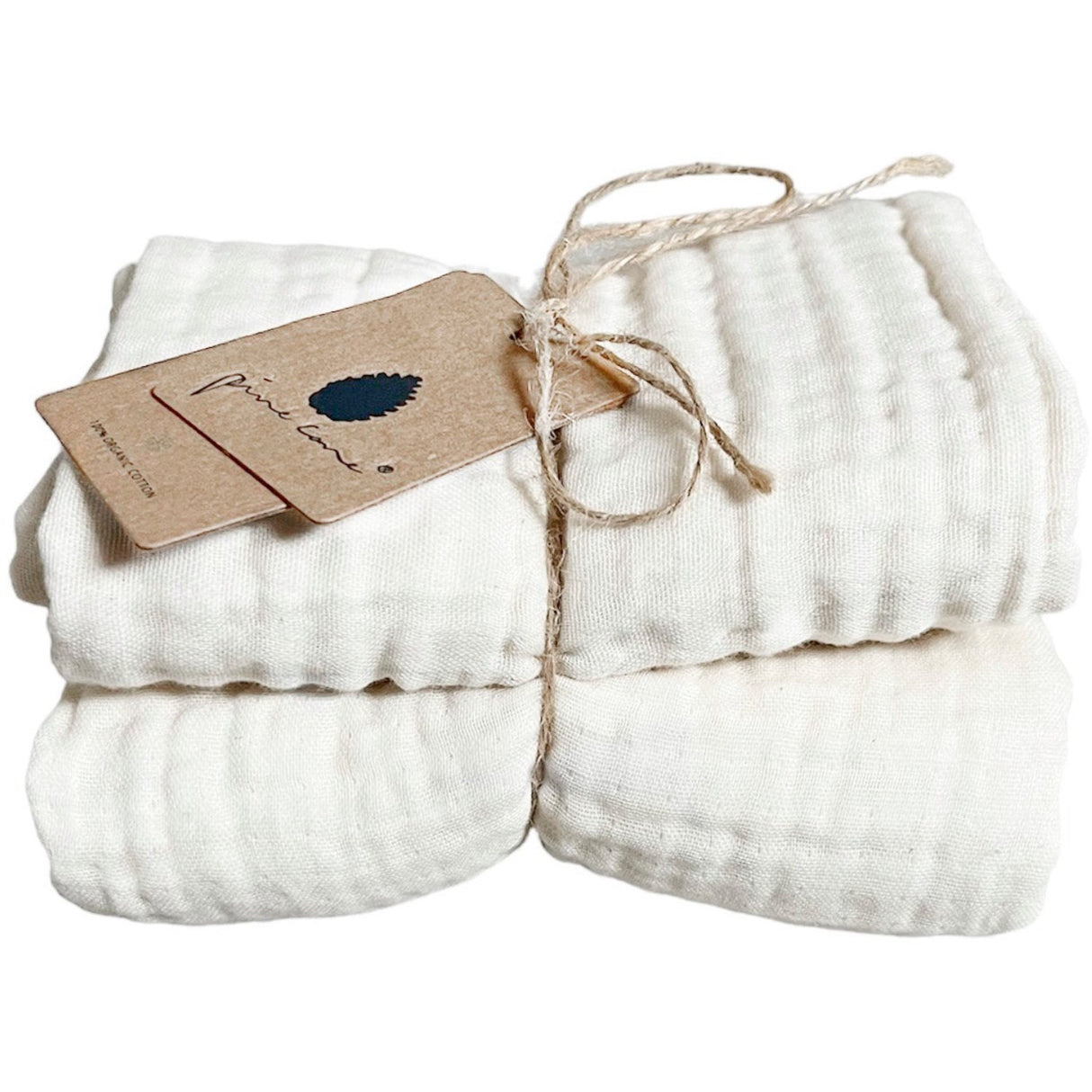 Pine Cone Cream Kadera Cloth 4-Layered Muslin 2-Pack