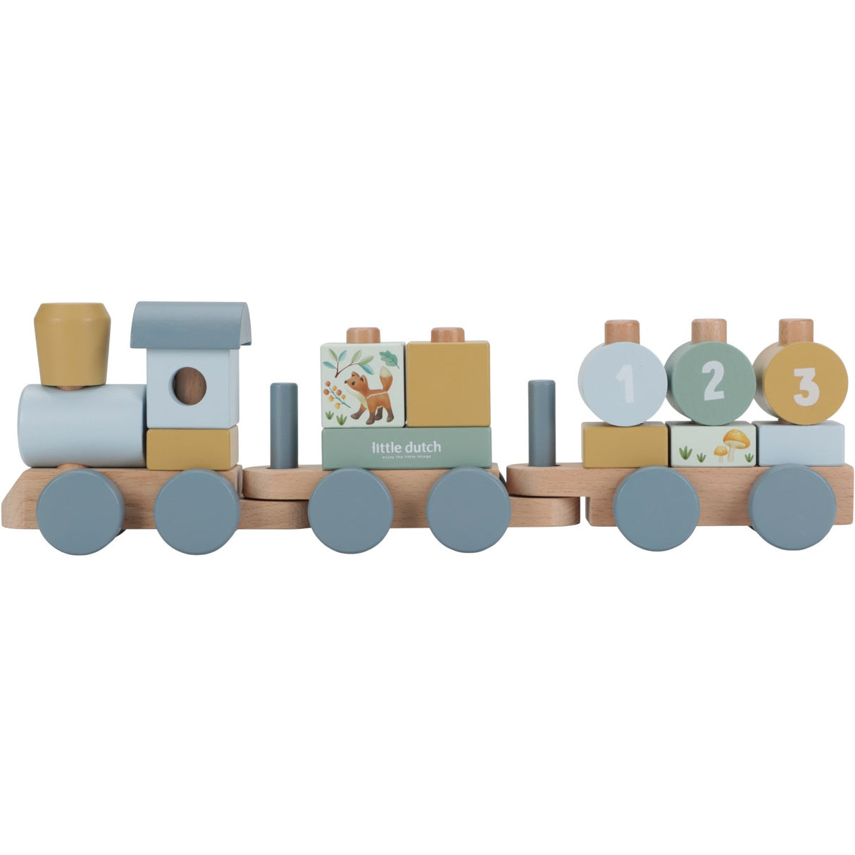 Little Dutch Forest Friends Blue Stacking Train