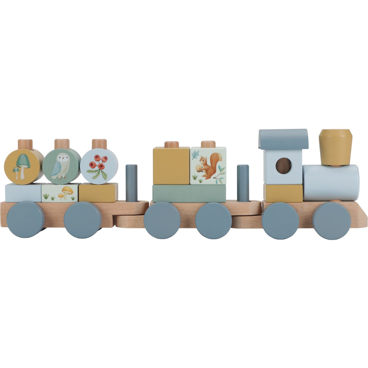 Little Dutch Forest Friends Blue Stacking Train