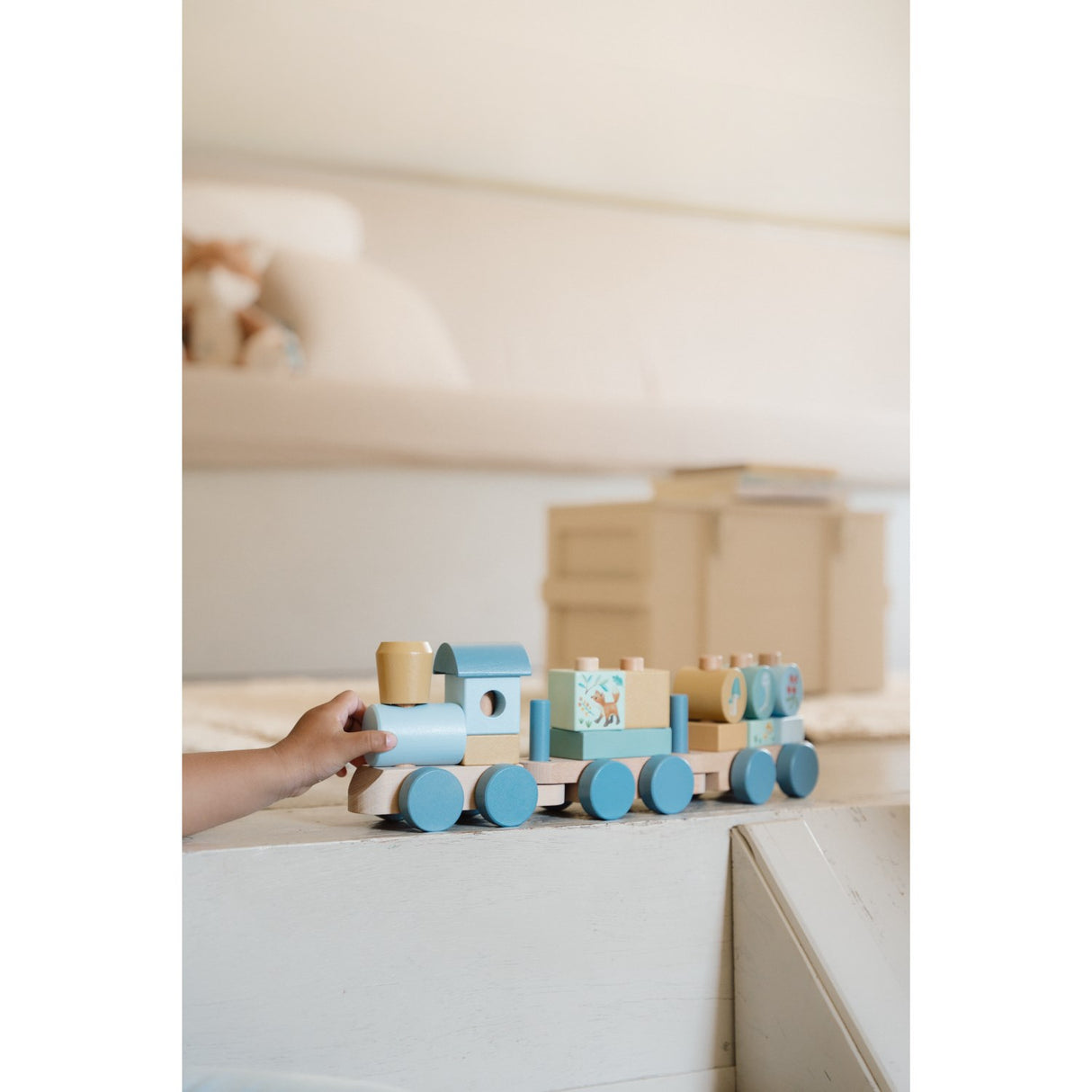 Little Dutch Forest Friends Blue Stacking Train