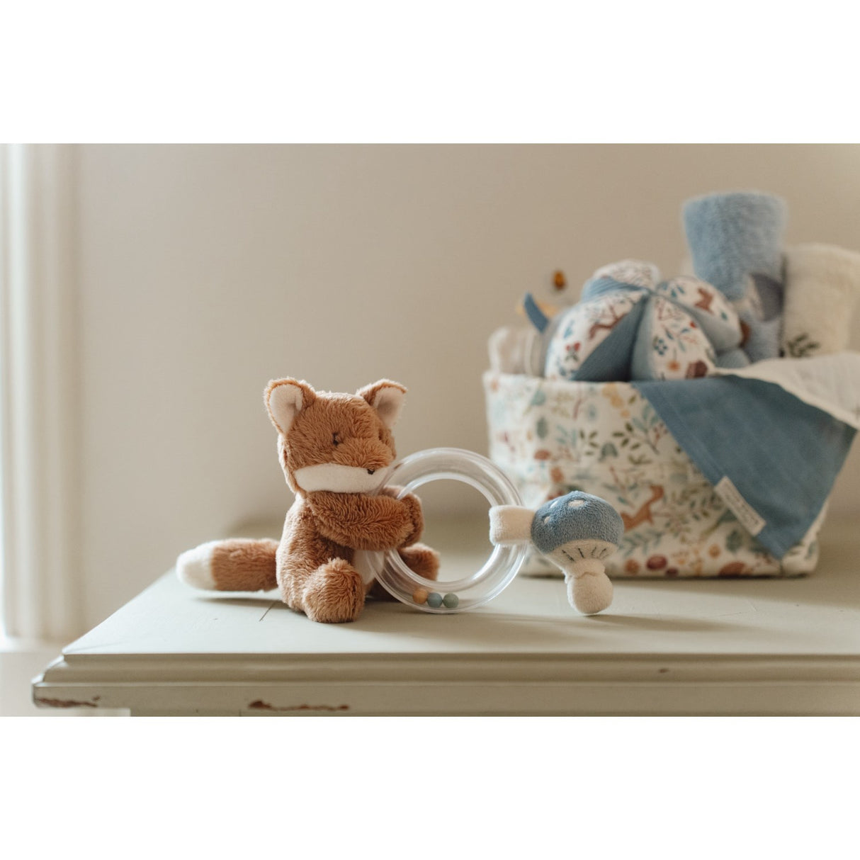 Little Dutch Forest Friends Blue Ring Rattle