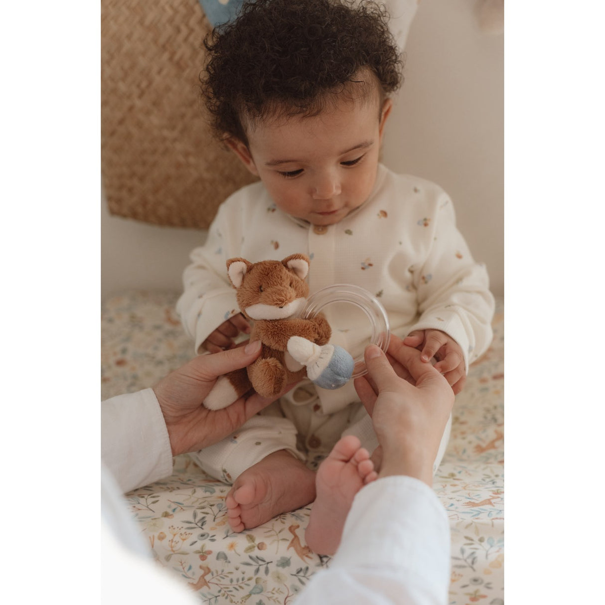 Little Dutch Forest Friends Blue Ring Rattle