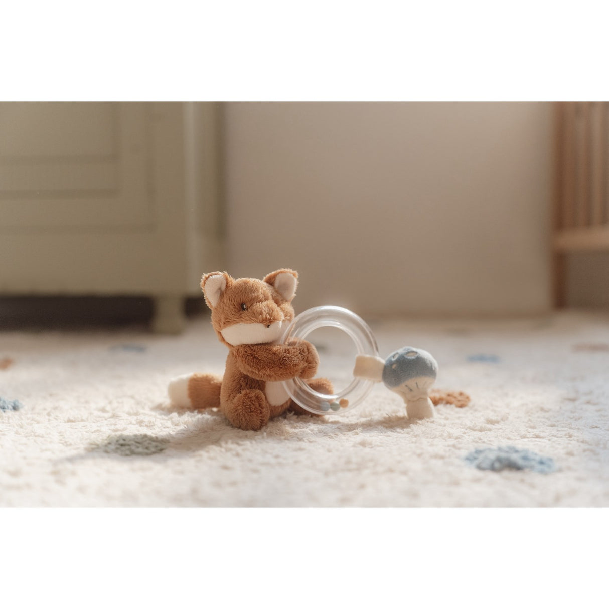 Little Dutch Forest Friends Blue Ring Rattle