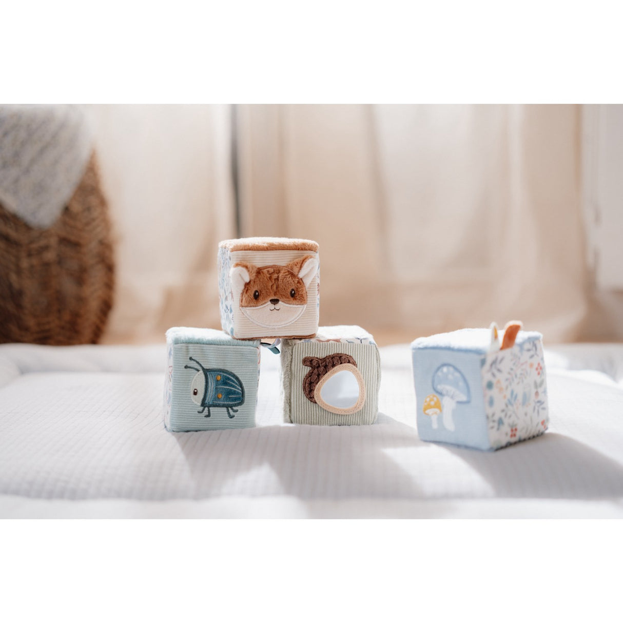 Little Dutch Forest Friends Blue Activity Cubes 4-Pack