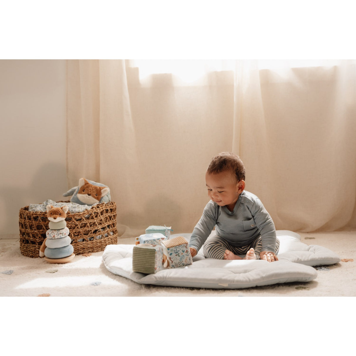 Little Dutch Forest Friends Blue Activity Cubes 4-Pack