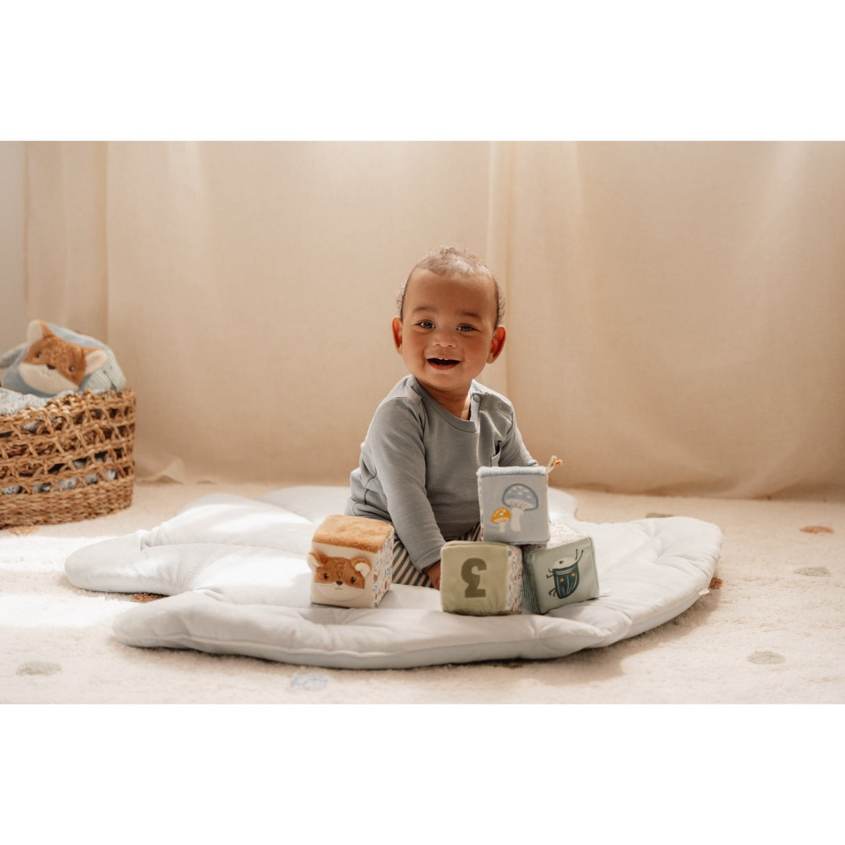 Little Dutch Forest Friends Blue Activity Cubes 4-Pack