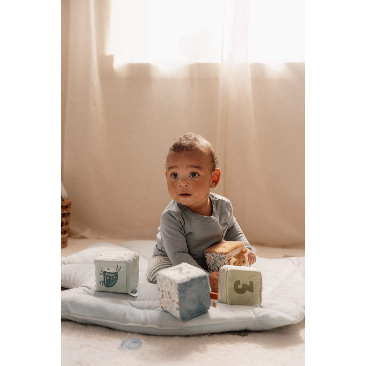 Little Dutch Forest Friends Blue Activity Cubes 4-Pack