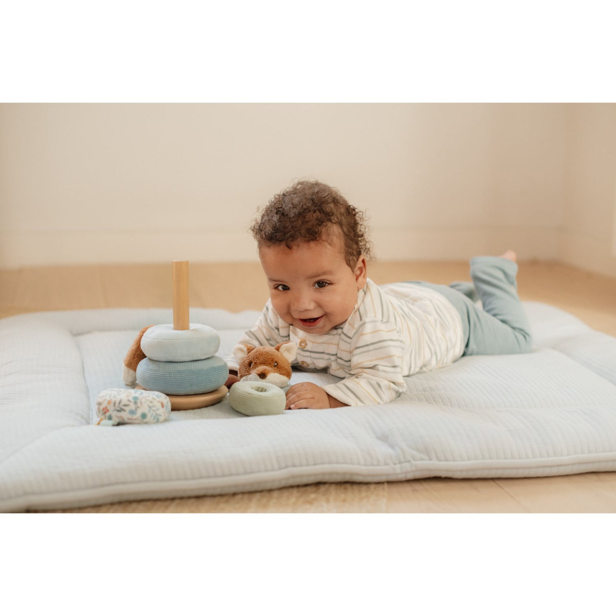 Little Dutch Forest Friends Blue Rocking Ring Stacker