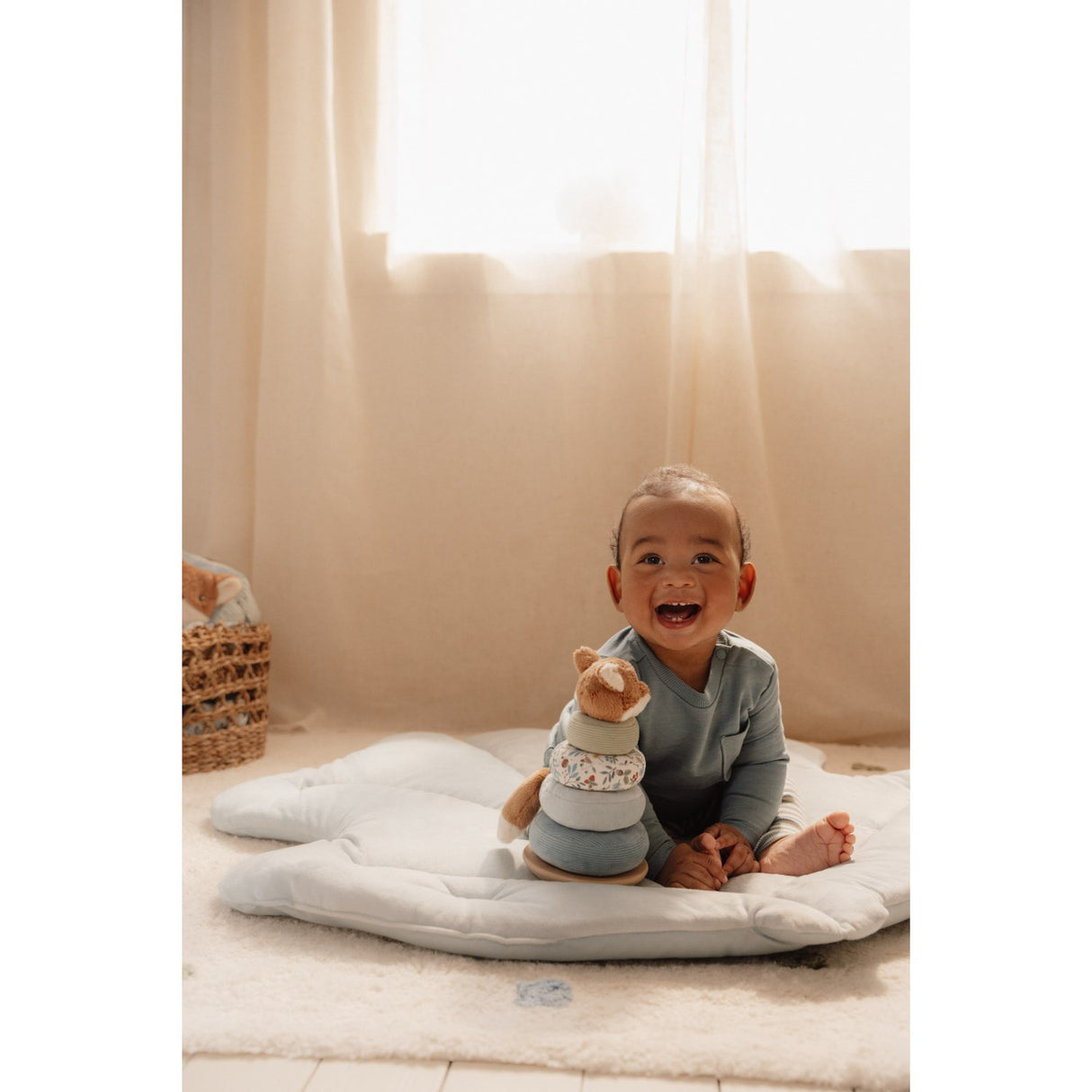 Little Dutch Forest Friends Blue Rocking Ring Stacker